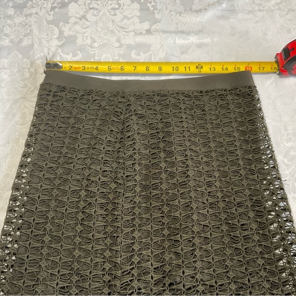 Olive Green Crochet Skirt - Picture 3 of 6